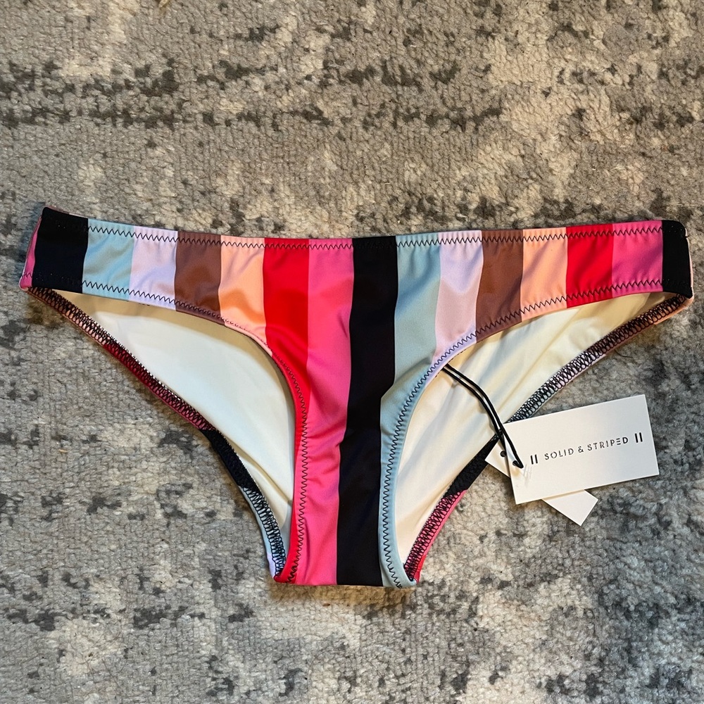 NWT Solid and Striped bikini bottom